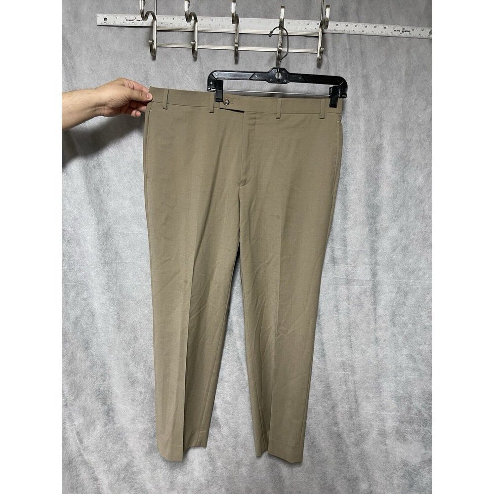 Ralph Lauren Dress Pants Men 38x30 Beige Black Label High Performance Wool Blend